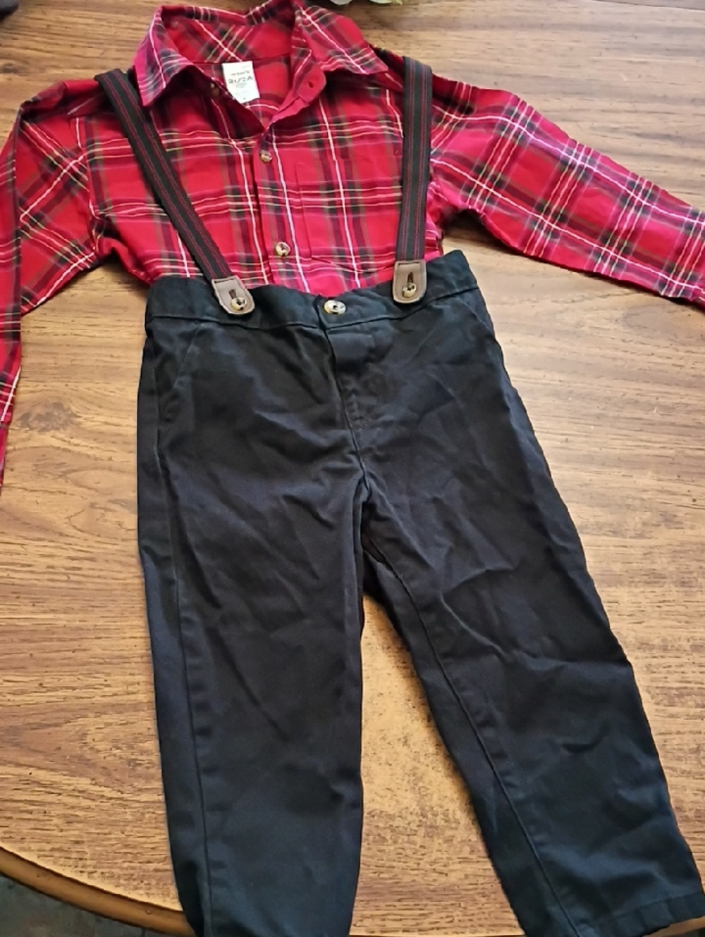 ❤️Carter's Red Plaid Toddler Button-Up Shirt Size 2T